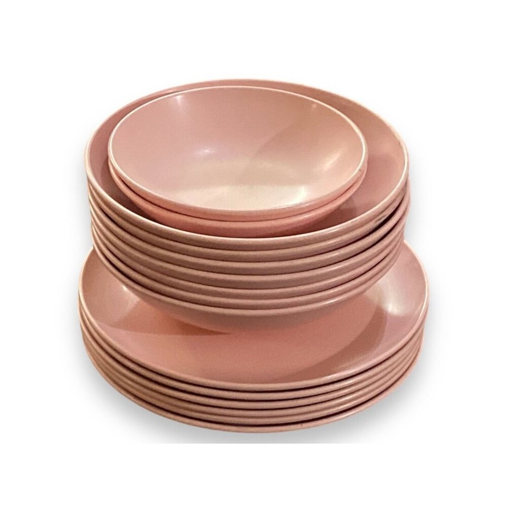 Marcrest Melmac Pink Coral Bread Side Plates, Sm & Med Bowls Lot MCM Mar-crest